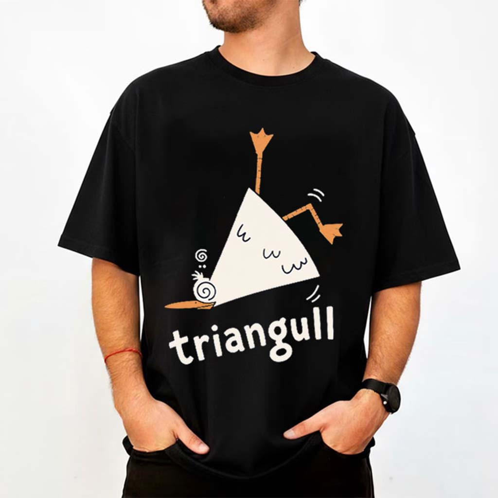 Triangull Triangle Seagull Bird Pun Cute Animal Wordplay T-Shirt Funny Shirt Gift For BFF - Kdjoy