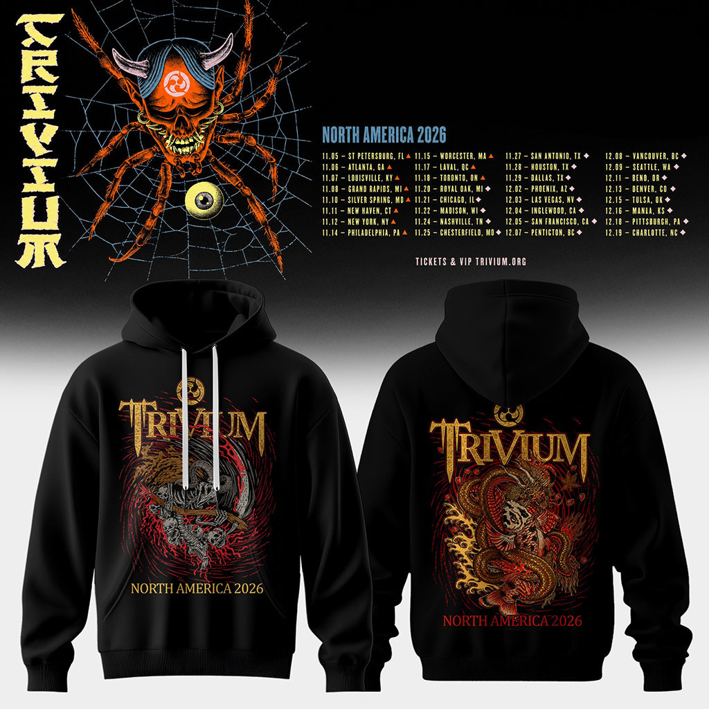 Trivium North America Tour 2026 Hoodie Trivium Merch Gift For Heavy Metal Band Fans - Kdjoy