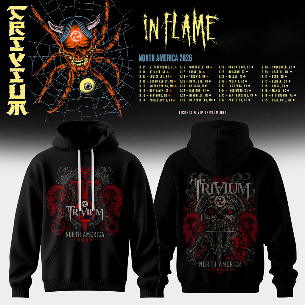 Trivium North America Tour 2026 Hoodie Trivium Merch Presents For Music Lovers - Kdjoy