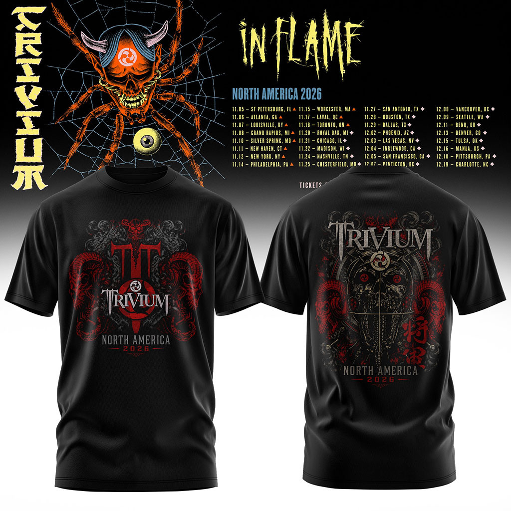 Trivium North America Tour 2026 T-Shirt Trivium Merch Unique Gifts For Music Lovers - Kdjoy