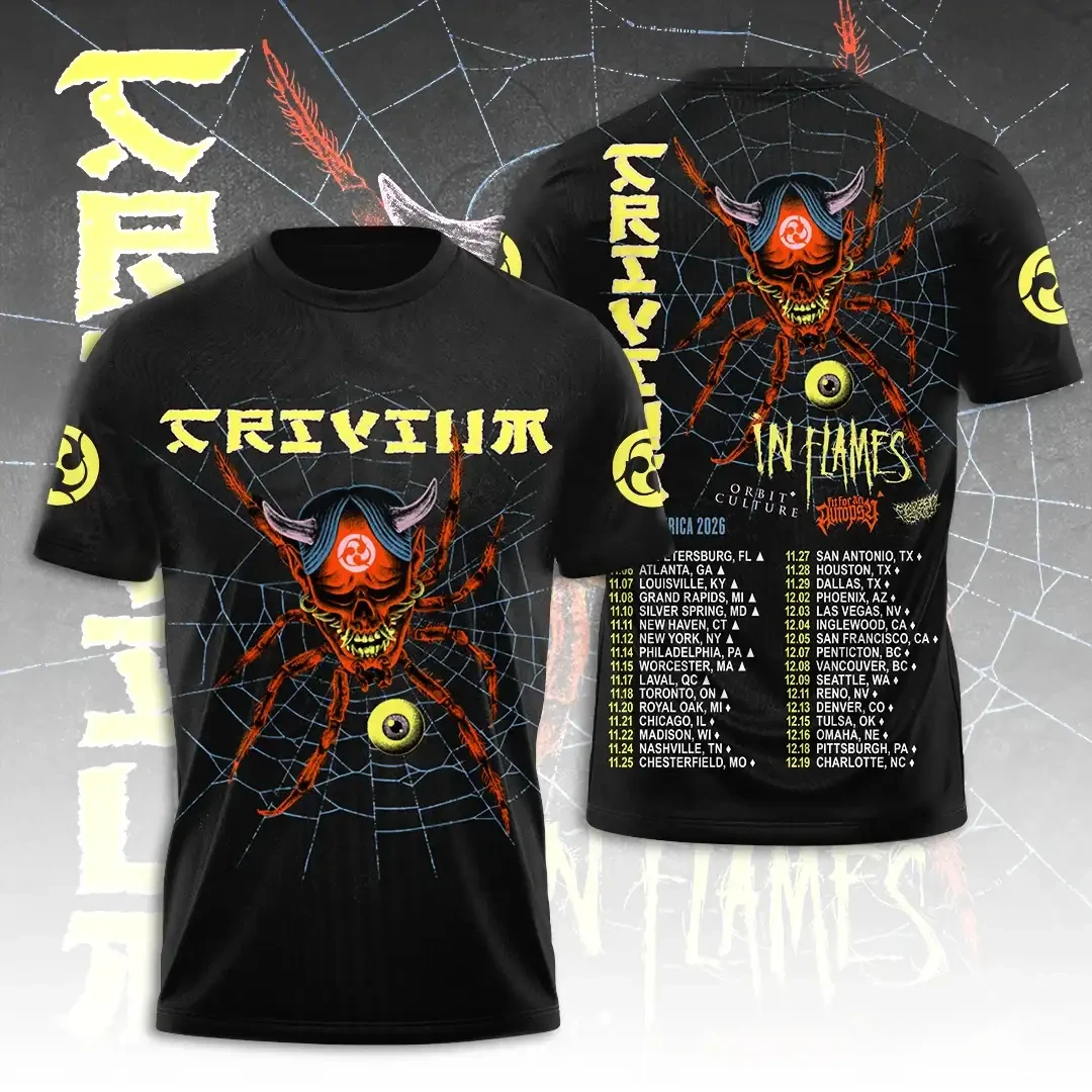Trivium Tour 2026 Merch Trivium North America Tour Dates T-Shirt Gifts For Music Lovers - Kdjoy Trivium Tour 2026 Merch Trivium North America Tour Dates T-Shirt Gifts For Music Lovers - Kdjoy