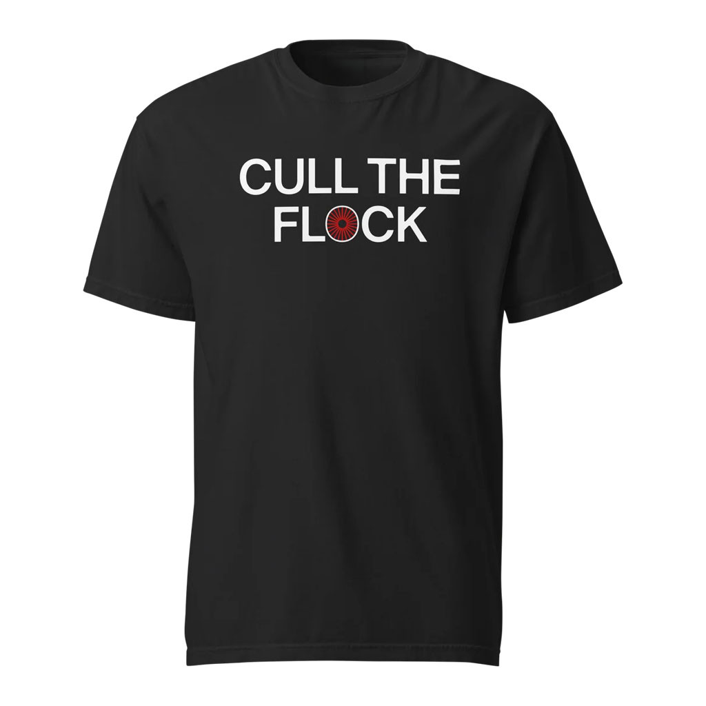 Tucker Carlson Merch 2026 Cull The Flock T-Shirt Black Gift Ideas For Him - Kdjoy