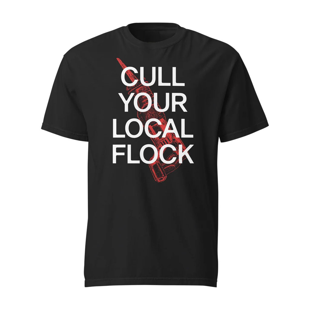 Tucker Carlson Merch 2026 Cull Your Local Flock T-Shirt Black Unique Gift For Husband - Kdjoy Tucker Carlson Merch 2026 Cull Your Local Flock T-Shirt Black Unique Gift For Husband - Kdjoy
