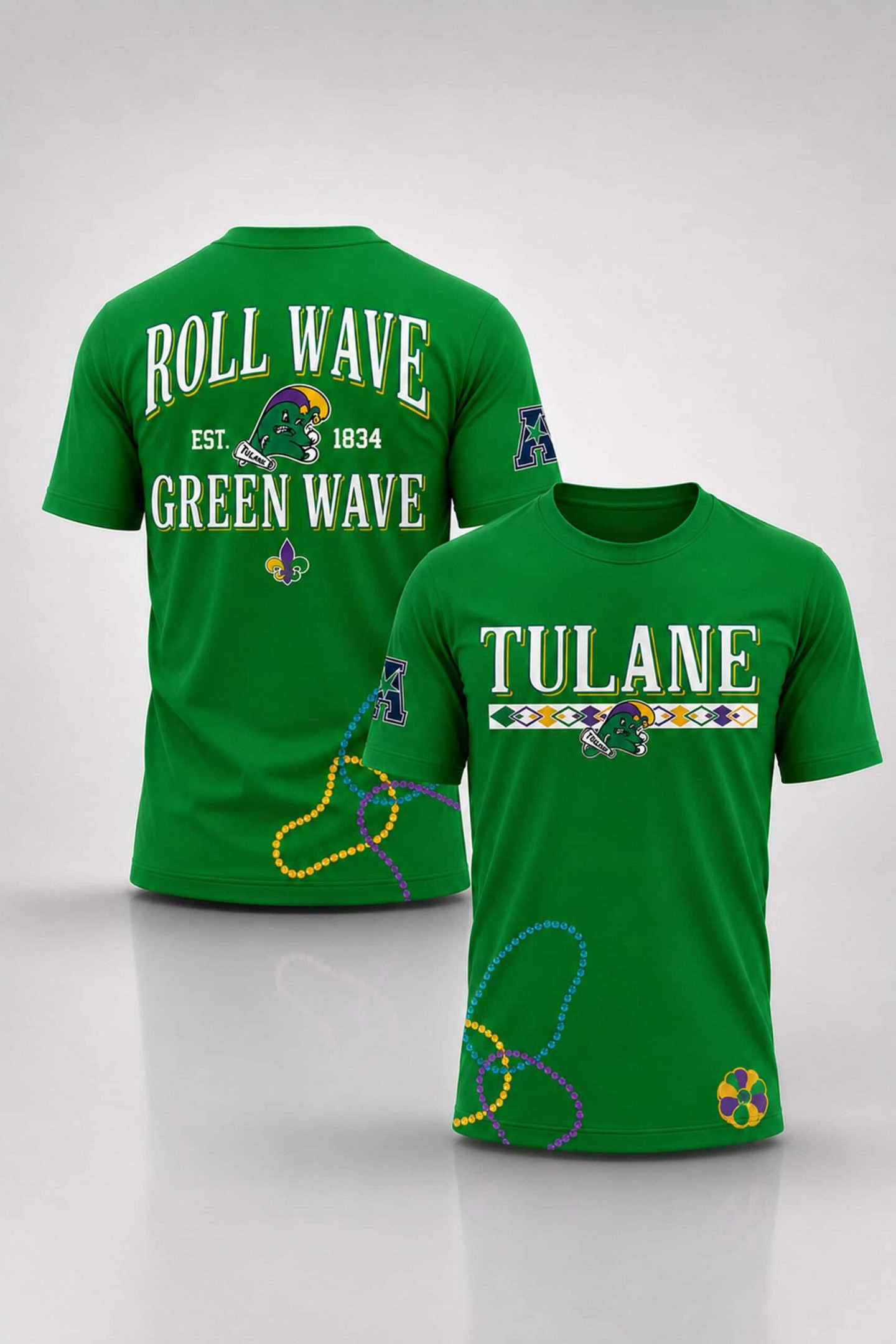 Tulane Green Wave 2026 City Edition King of Mardi Gras T-Shirt Green Wave Merch Fans Gear - Kdjoy