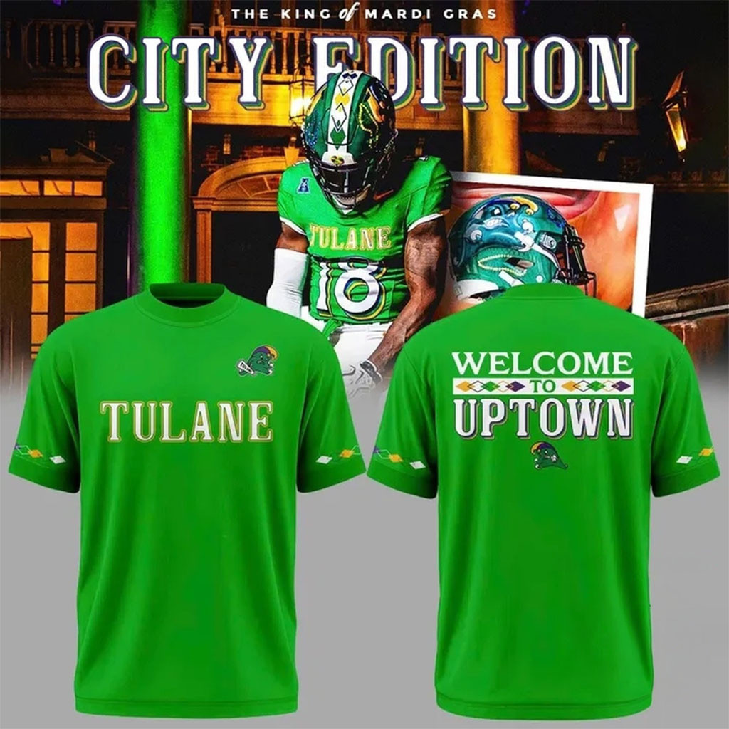 Tulane Green Wave Merch 2026 City Edition Green Shirt Tulane Green Wave Mardi Gras Pride Shirt - Kdjoy