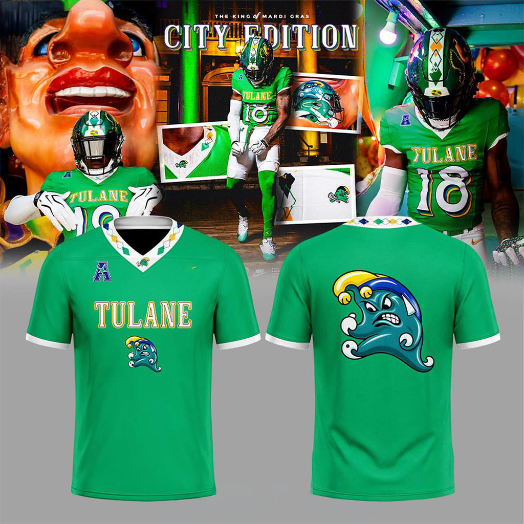 Tulane Green Wave Merch 2026 City Edition Shirt Tulane Green Mardi Gras Shirts Football Gifts - Kdjoy