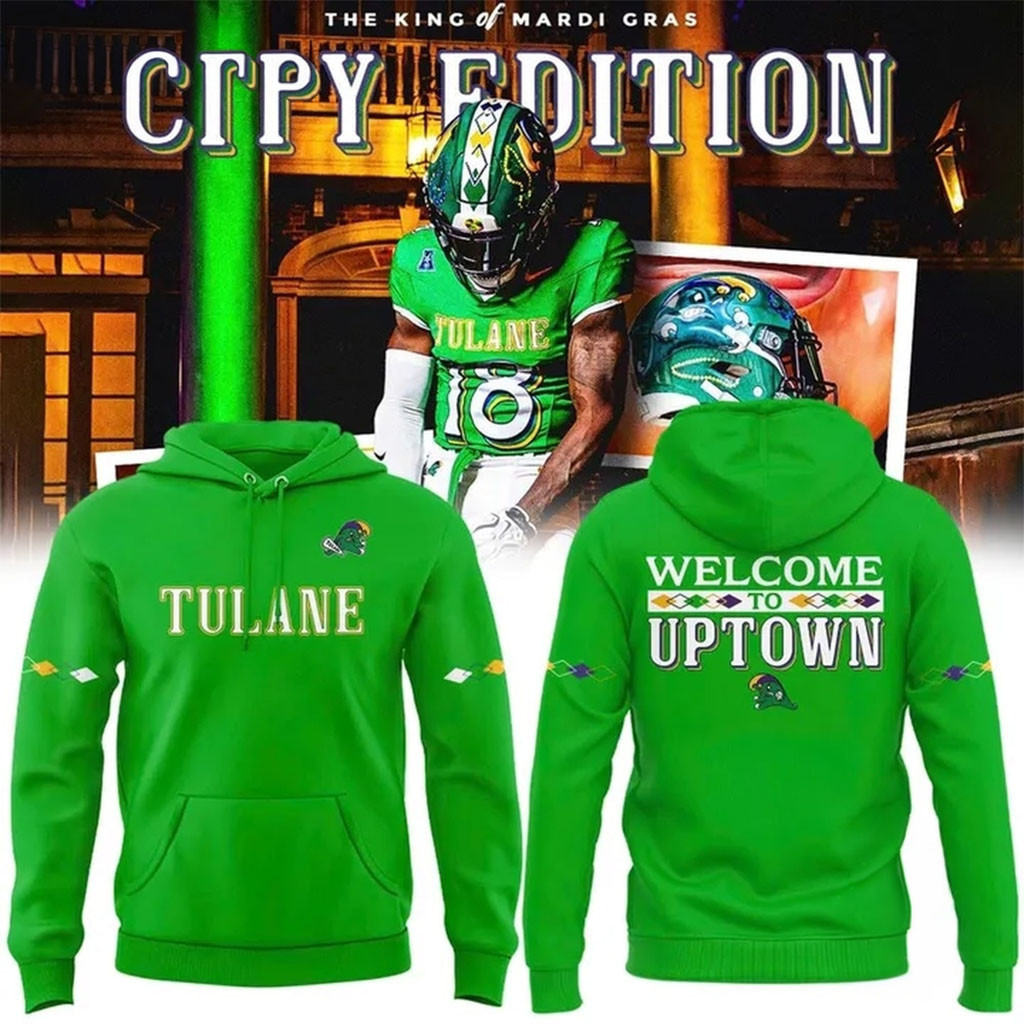 Tulane Green Wave Merch City Edition Green Hoodie Tulane Green Wave Mardi Gras Uniform Hoodie - Kdjoy Tulane Green Wave Merch City Edition Green Hoodie Tulane Green Wave Mardi Gras Uniform Hoodie - Kdjoy