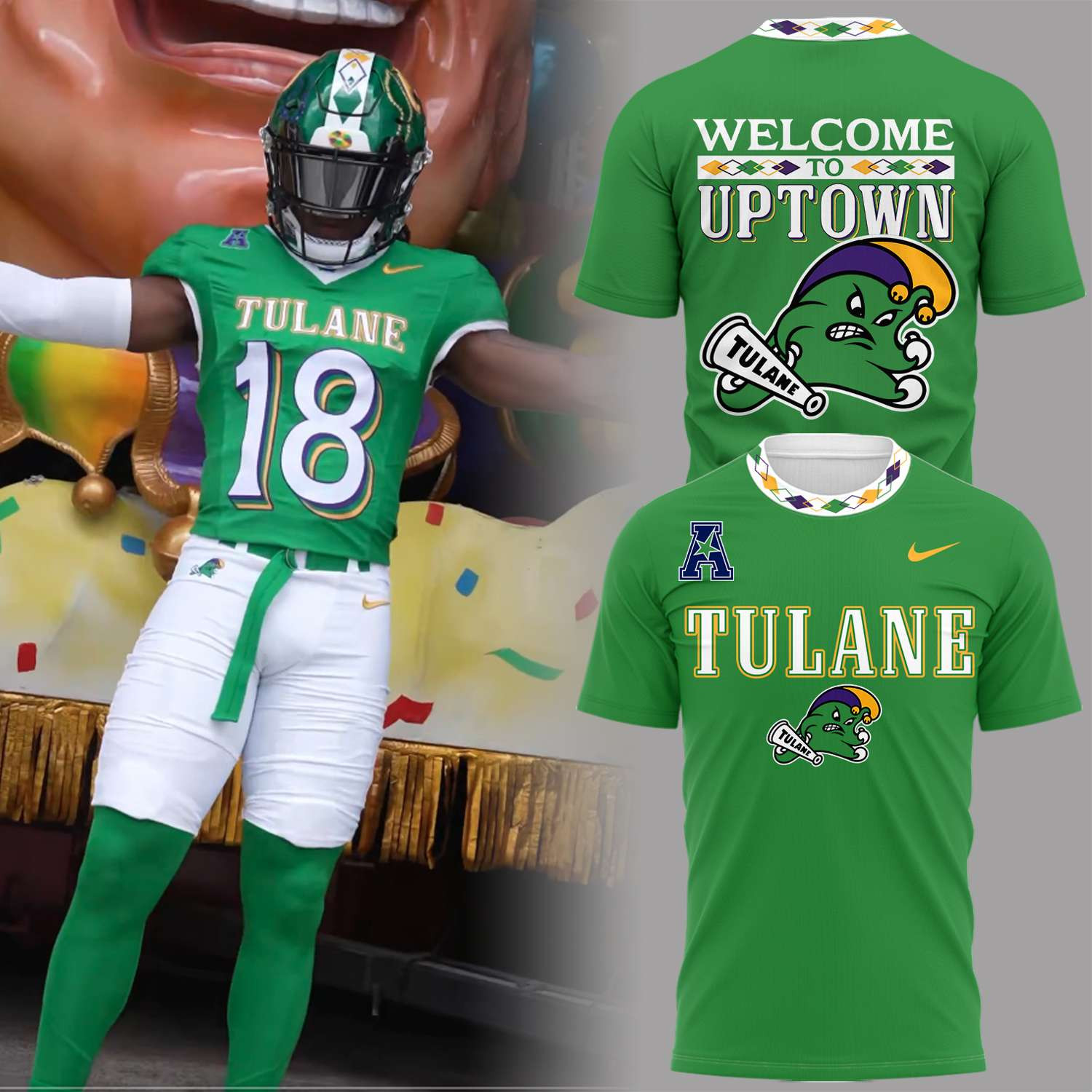 Tulane Green Wave Merch Welcome To Uptown Shirt Gift Ideas For Football Lovers - Kdjoy