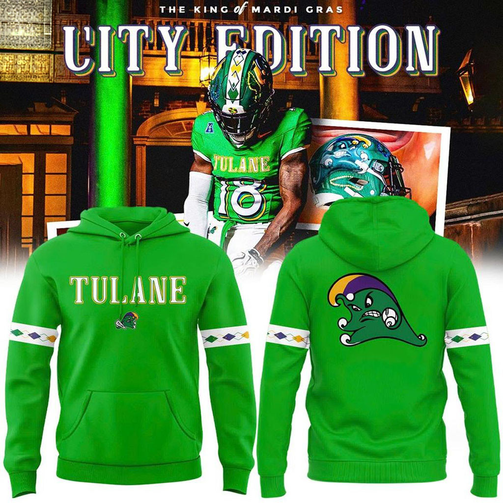 Tulane Green Wave X Mardi Gras 2026 Hoodie Tulane Green Wave Merch Present For Fans - Kdjoy Tulane Green Wave X Mardi Gras 2026 Hoodie Tulane Green Wave Merch Present For Fans - Kdjoy