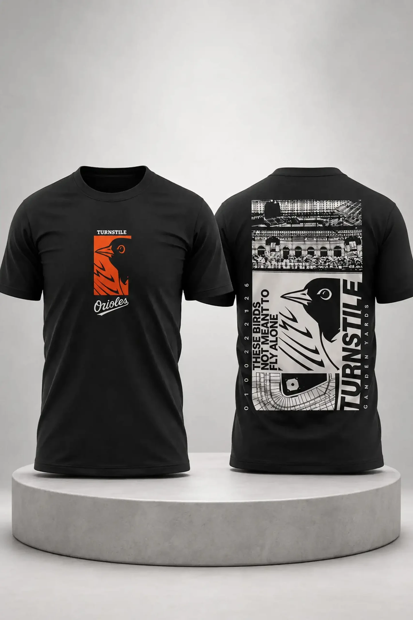 TURNSTILE x Orioles T-Shirt Baltimore Orioles Merch Best Gifts For Baseball Lovers - Kdjoy
