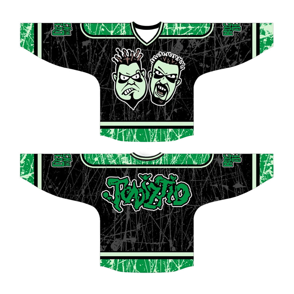Twiztid Merch 2026 Twiztid Mostasteless Cartoon Faces Hockey Jersey Hip Hop Fan Gear - Kdjoy Twiztid Merch 2026 Twiztid Mostasteless Cartoon Faces Hockey Jersey Hip Hop Fan Gear - Kdjoy