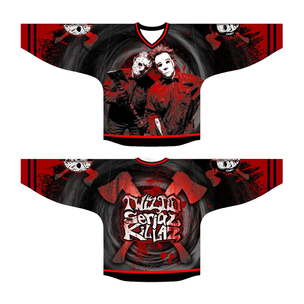 Twiztid Merch 2026 Twiztid Serial Killaz Crossed Axes Hockey Jersey Gifts For Hip Hop Lovers - Kdjoy