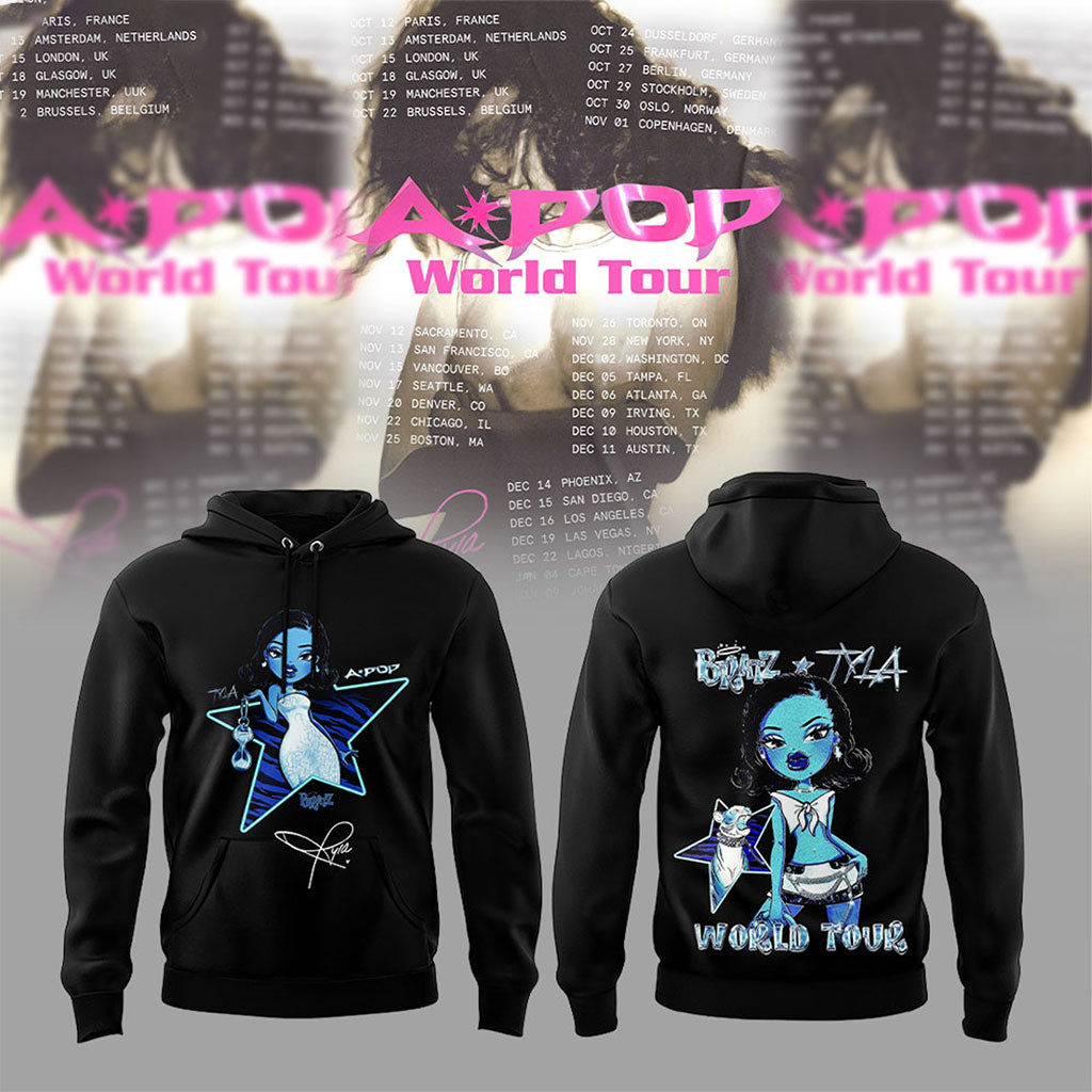 Tyla APOP World Tour 2026 Signature Hoodie Tyla Concert Merch Cool Gift For Music Lovers - Kdjoy Tyla APOP World Tour 2026 Signature Hoodie Tyla Concert Merch Cool Gift For Music Lovers - Kdjoy