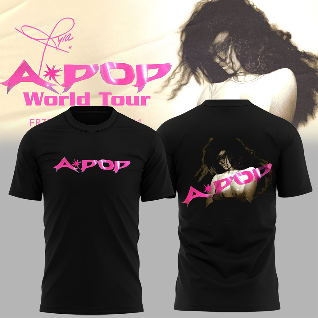 Tyla Apop World Tour 2026 T-Shirt Black Tyla Merch Music Concert Outfits Gift For Fans - Kdjoy Tyla Apop World Tour 2026 T-Shirt Black Tyla Merch Music Concert Outfits Gift For Fans - Kdjoy