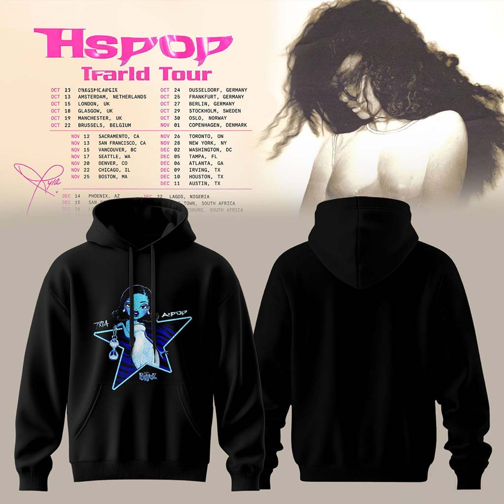 Tyla APOP World Tour Graphic Hoodie Tyla Merch 2026 Concert Fan Apparel Gift For Besties - Kdjoy Tyla APOP World Tour Graphic Hoodie Tyla Merch 2026 Concert Fan Apparel Gift For Besties - Kdjoy