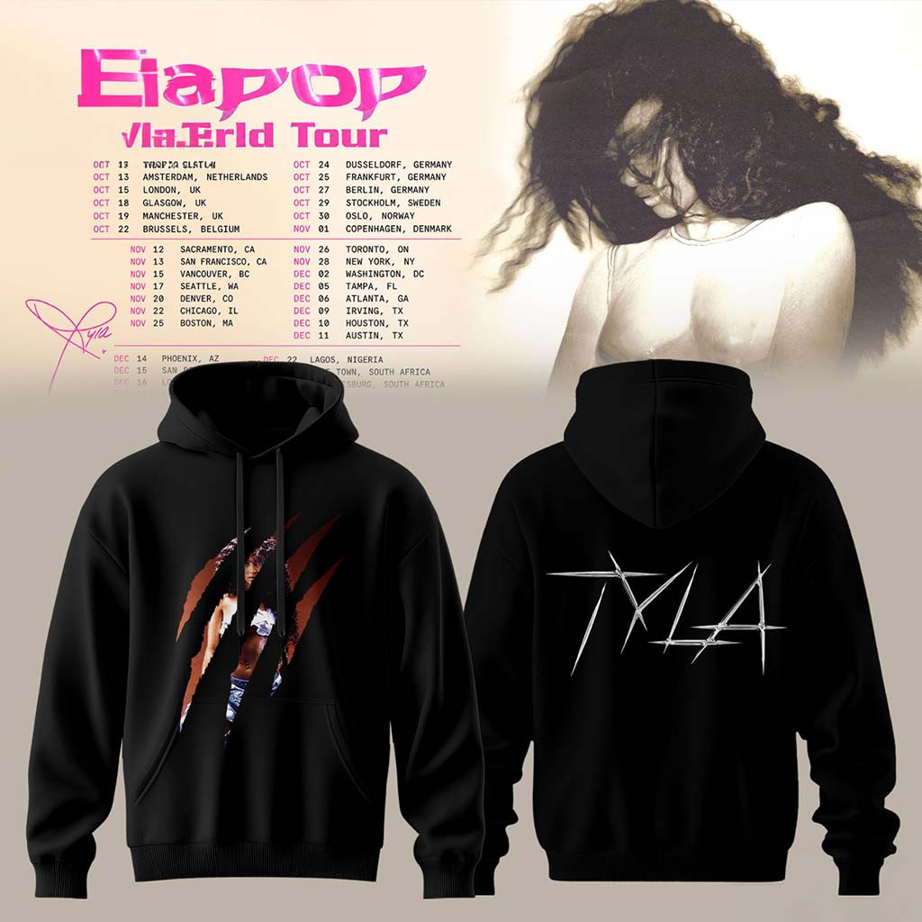 Tyla APOP World Tour Hoodie Tyla Merch 2026 Concert Outfits Best Gift For Music Lovers - Kdjoy Tyla APOP World Tour Hoodie Tyla Merch 2026 Concert Outfits Best Gift For Music Lovers - Kdjoy