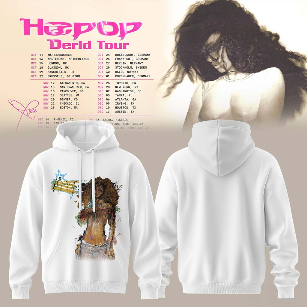 Tyla APOP World Tour Hoodie White Tyla Merch 2026 Music Lover Apparel Gift For Him Her - Kdjoy Tyla APOP World Tour Hoodie White Tyla Merch 2026 Music Lover Apparel Gift For Him Her - Kdjoy
