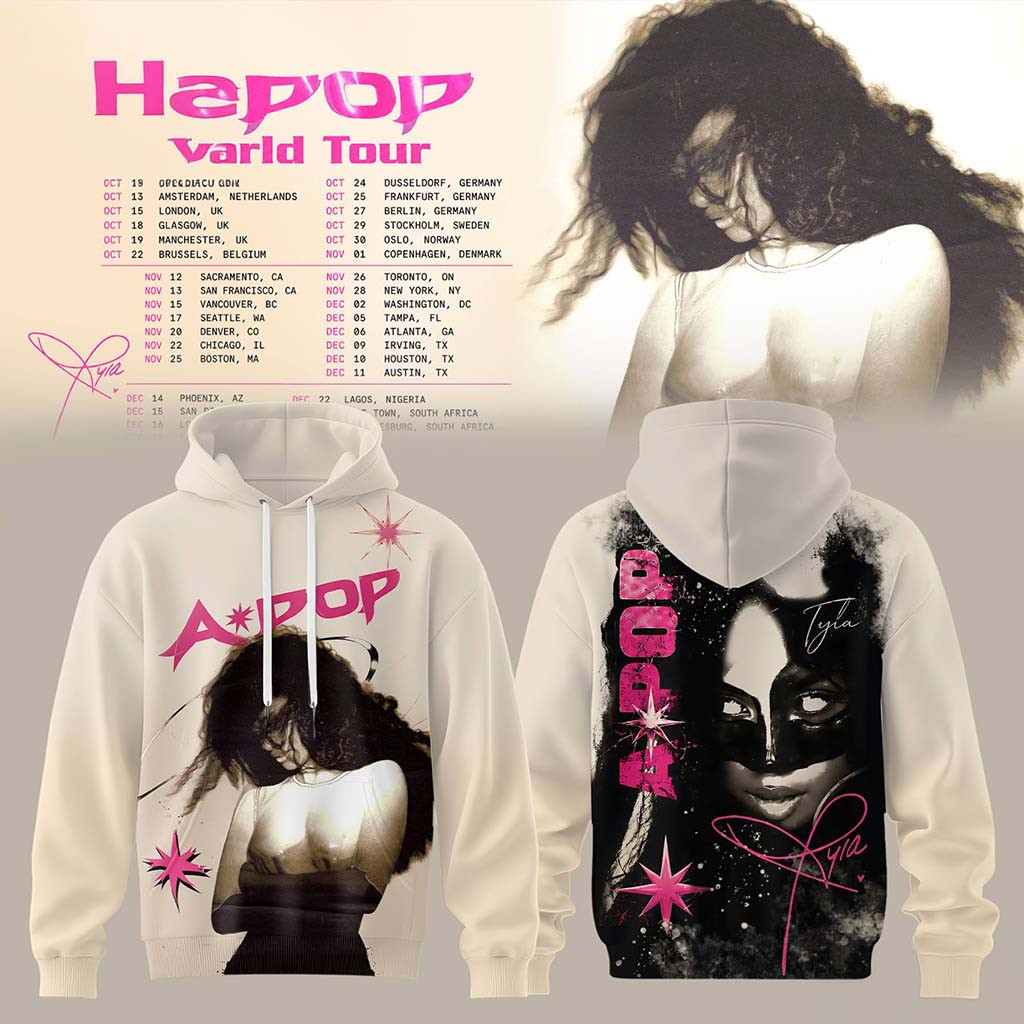 Tyla APOP World Tour Signature Hoodie Tyla Merch 2026 Concert Apparel Gift For Fans - Kdjoy