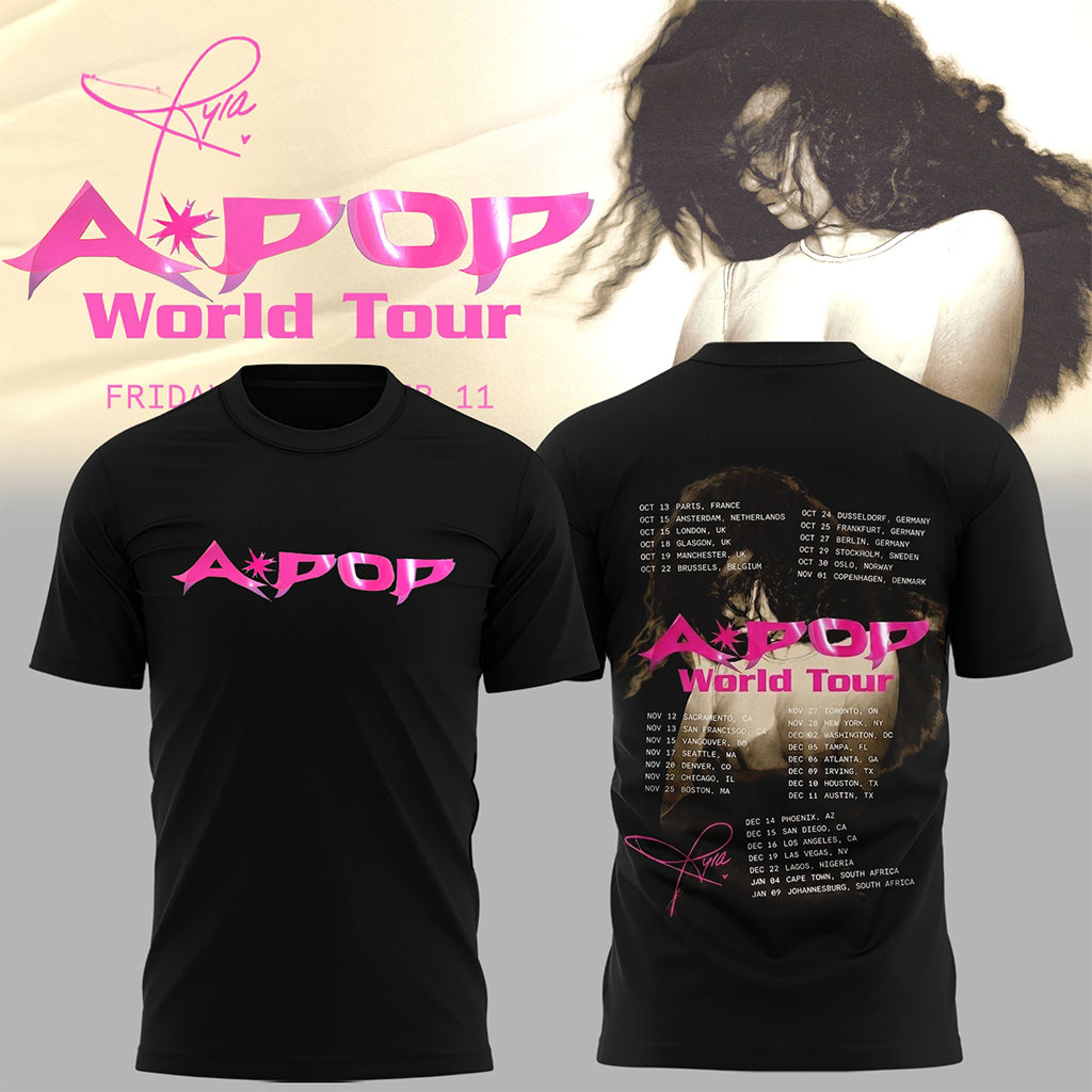 Tyla Merch 2026 Apop World Tour Dates T-Shirt Black Music Concert Fan Apparel Gift For Him - Kdjoy Tyla Merch 2026 Apop World Tour Dates T-Shirt Black Music Concert Fan Apparel Gift For Him - Kdjoy