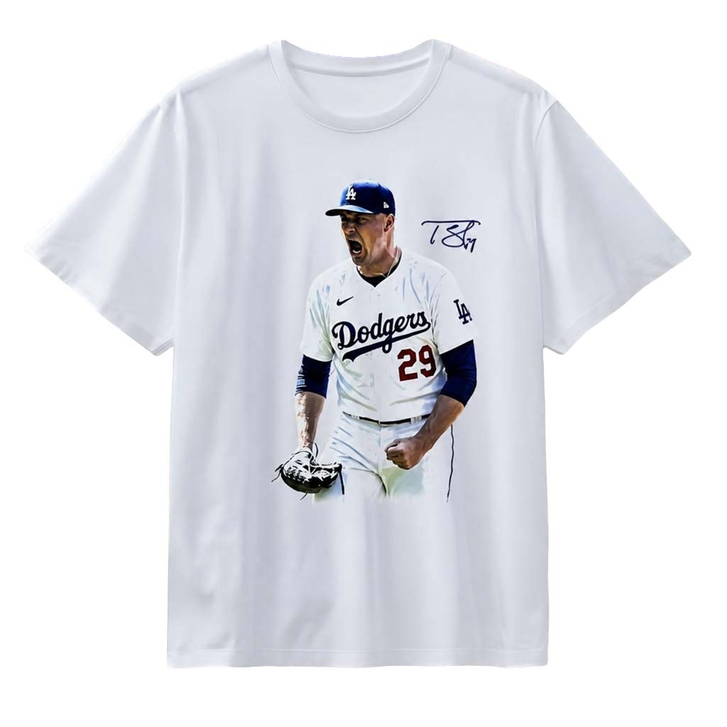 Tyler Glasnow #29 Los Angeles Dodgers Signature T-Shirt LA Dodgers Merch Baseball Fan Apparel - Kdjoy Tyler Glasnow #29 Los Angeles Dodgers Signature T-Shirt LA Dodgers Merch Baseball Fan Apparel - Kdjoy