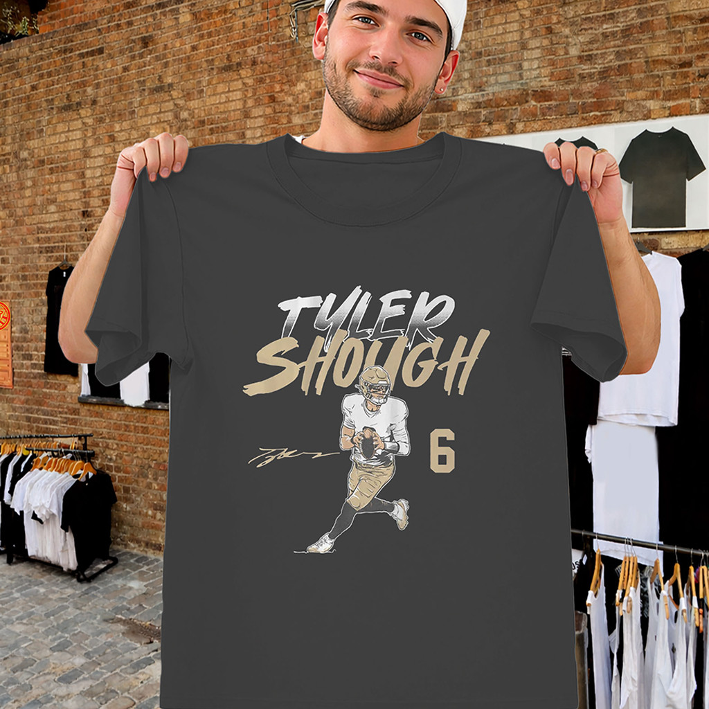 Tyler Shough Shirt New Orleans Saints QB #6 Name And Number Pose T-Shirt NO Saints Merch - Kdjoy Tyler Shough Shirt New Orleans Saints QB #6 Name And Number Pose T-Shirt NO Saints Merch - Kdjoy
