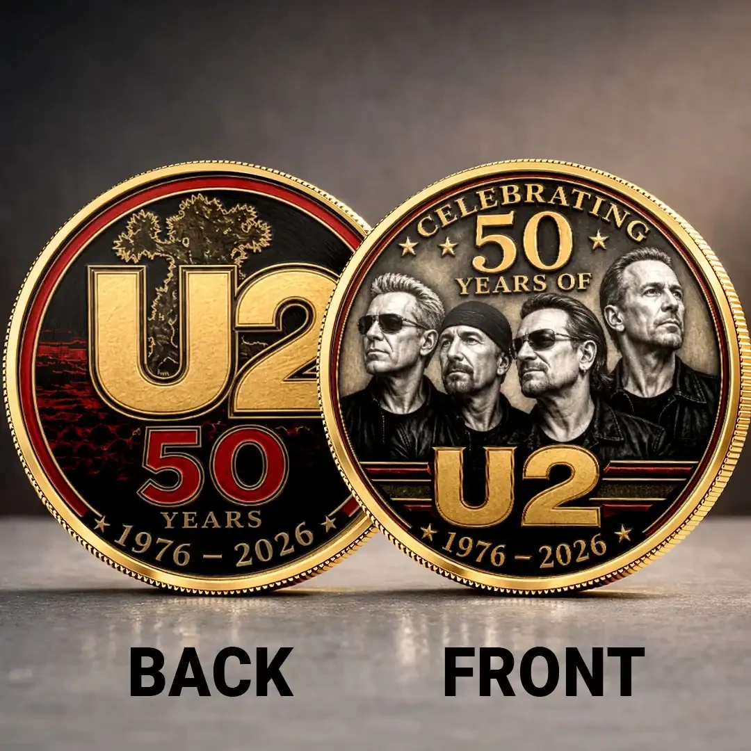 U2 Band 50th Anniversary Commemorative Coin 2026 U2 Band Merch Gift For Rock Fans - Kdjoy