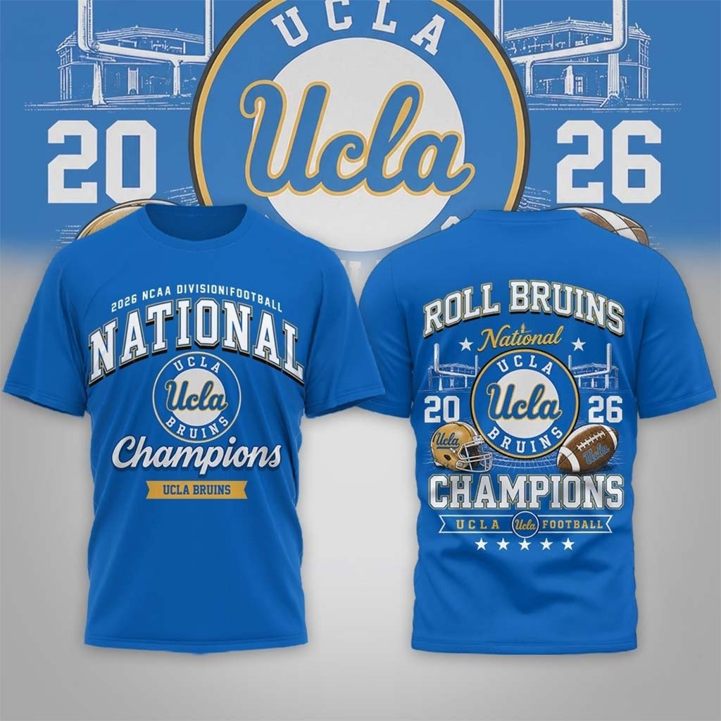 UCLA Bruins Road to Glory 2026 Football Champions T-Shirt Bruins Merch Gift For Football Fans - Kdjoy