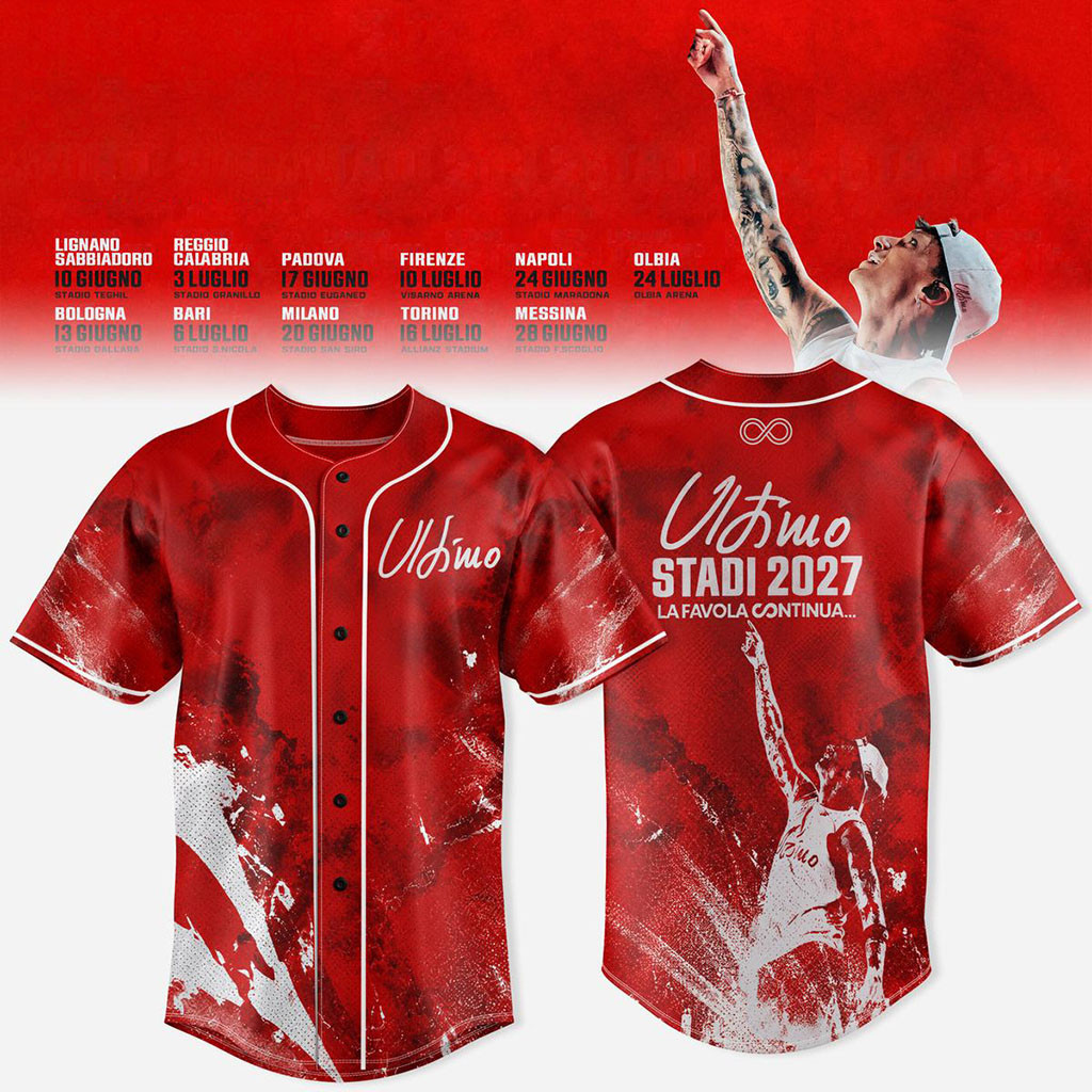 Ultimo Stadi 2027 La Favola Continua Baseball Jersey Ultimo Merch Unique Gifts For Music Lover - Kdjoy Ultimo Stadi 2027 La Favola Continua Baseball Jersey Ultimo Merch Unique Gifts For Music Lover - Kdjoy