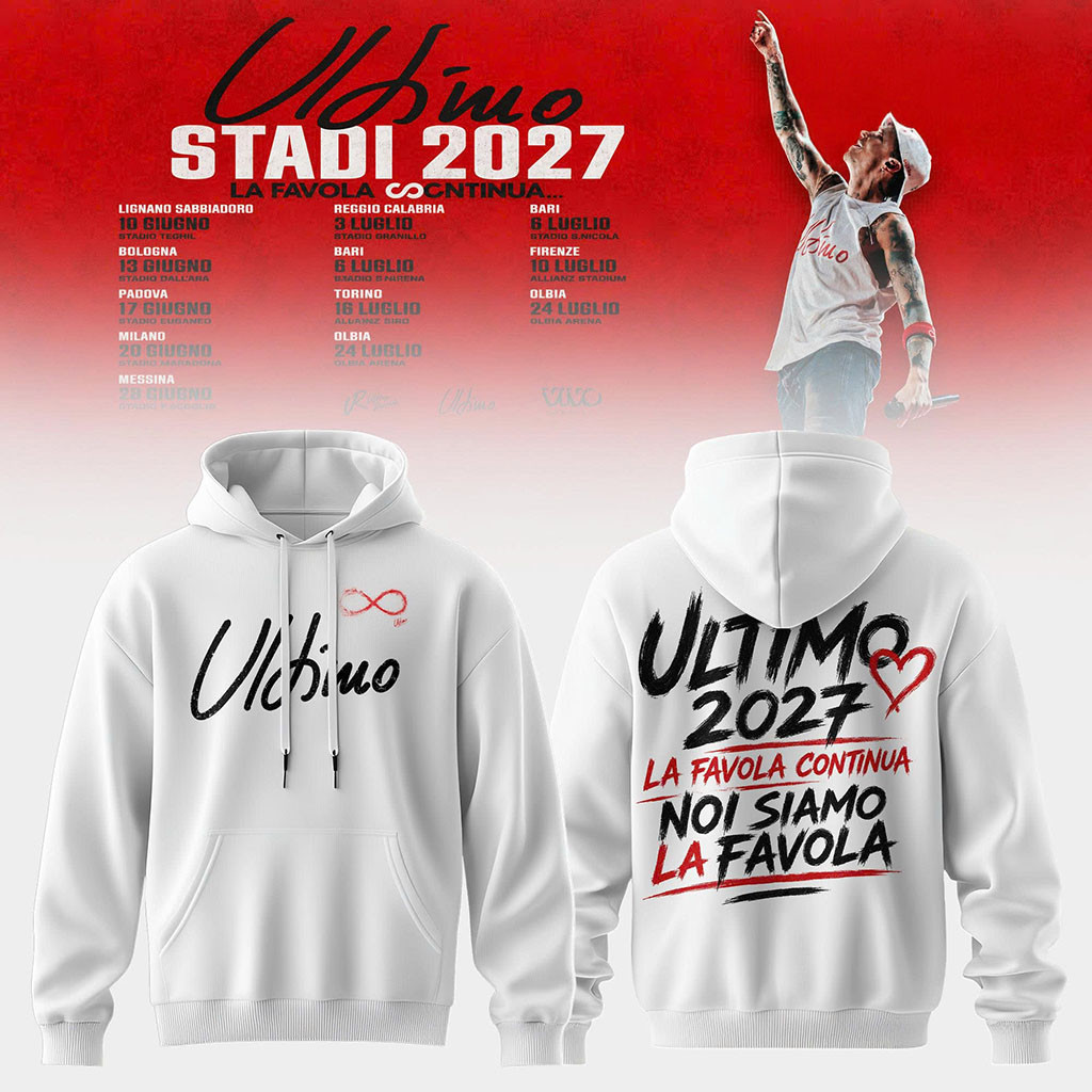 Ultimo Stadi 2027 La Favola Continua Tour Hoodie Ultimo Merch Best Gift For Music Lovers - Kdjoy