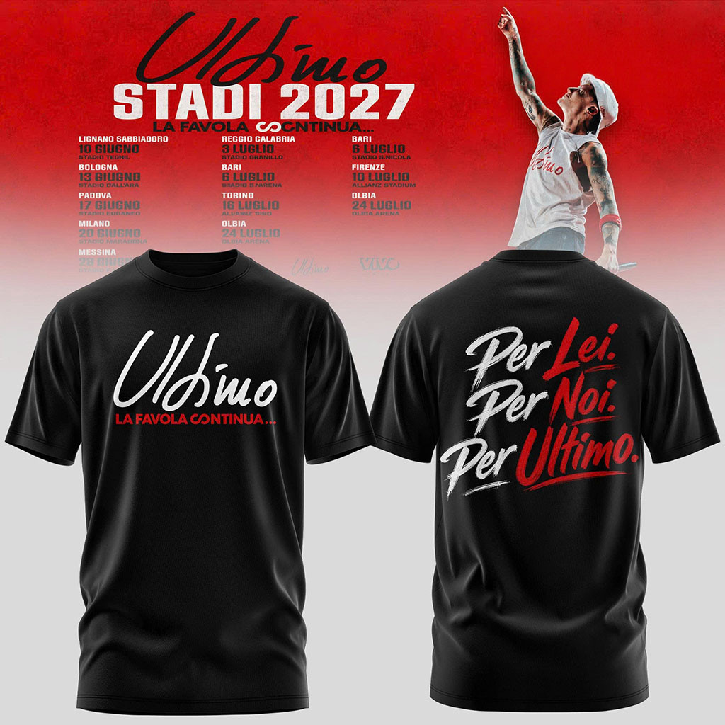 Ultimo Stadi 2027 La Favola Continua Tour T-Shirt Ultimo Merch Gift For Music Lovers - Kdjoy Ultimo Stadi 2027 La Favola Continua Tour T-Shirt Ultimo Merch Gift For Music Lovers - Kdjoy