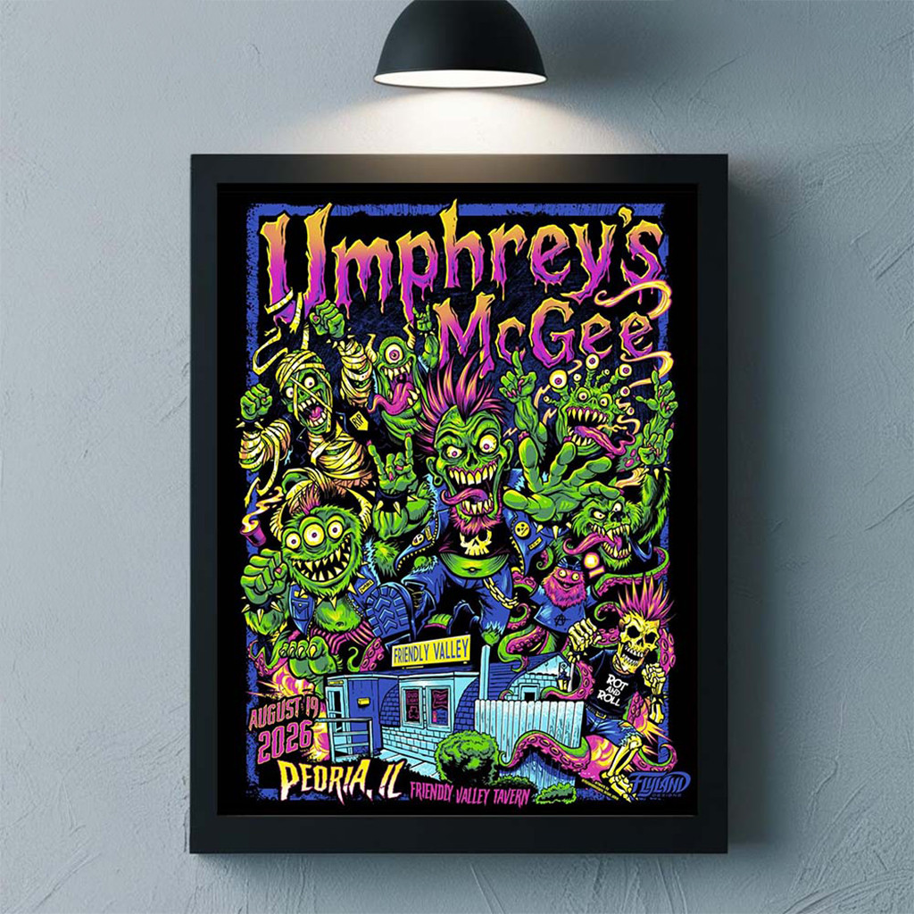 Umphrey's McGee Peoria IL 2026 Poster Umphrey's McGee Merch Gift Ideas For Rock Fans - Kdjoy