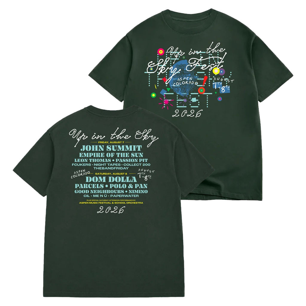 Up In The Sky Music Festival Merch 2026 Disco Lineup T-Shirt Gift For Music Fans - Kdjoy Up In The Sky Music Festival Merch 2026 Disco Lineup T-Shirt Gift For Music Fans - Kdjoy
