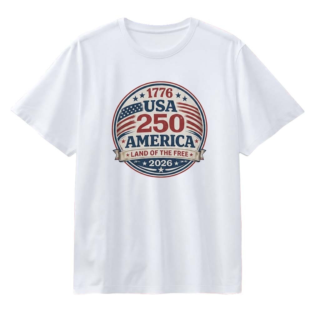 USA 1776 250 America Land Of The Free 2026 Vintage T-Shirt Patriotic Clothing Dad Gifts - Kdjoy