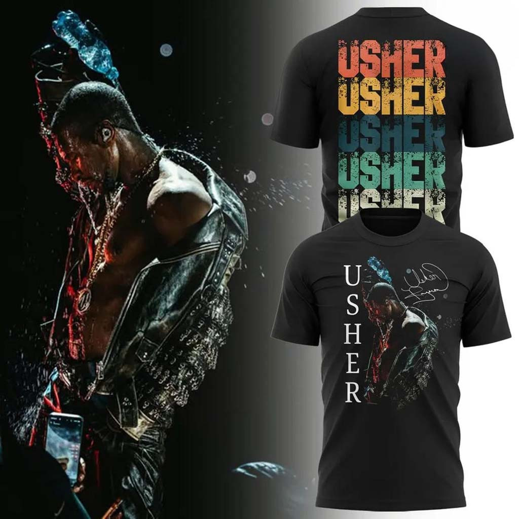 Usher X Chris Brown Merch Raymond And Brown Tour 2026 T-Shirt Team Usher Shirt R&B Tour Merch - Kdjoy