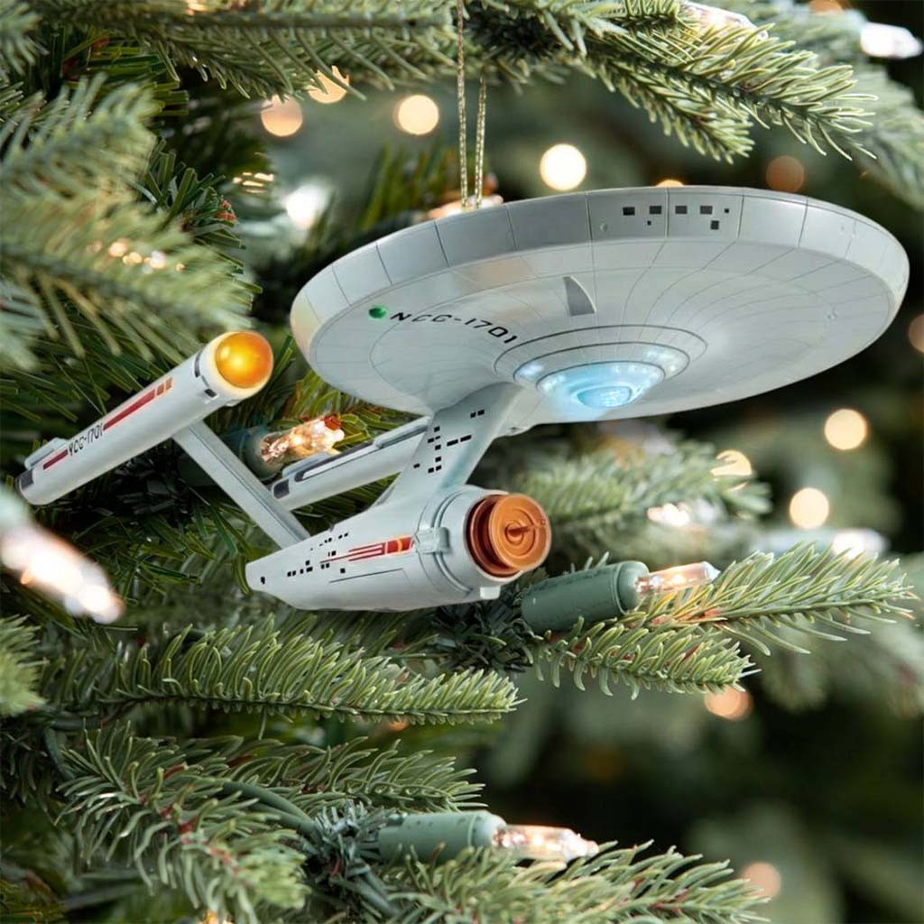 USS Enterprise NCC-1701 60th Anniversary Christmas Ornament Holiday Home Decor Xmas Gifts - Kdjoy