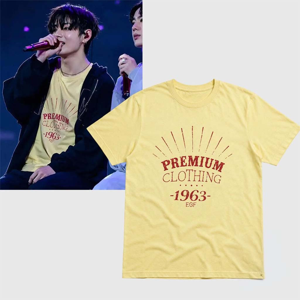 V BTS Premium Clothing 1963 Yellow Shirt BTS World Tour Merch Arirang 2026 Gift For Army - Kdjoy