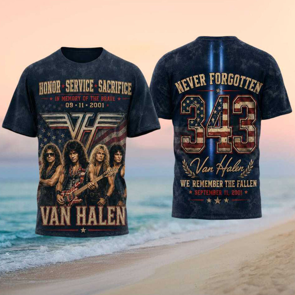 Van Halen September 11 Never Forgotten Shirt We Remember The Fallen Tee 9 11 Apparel Gifts - Kdjoy Van Halen September 11 Never Forgotten Shirt We Remember The Fallen Tee 9 11 Apparel Gifts - Kdjoy