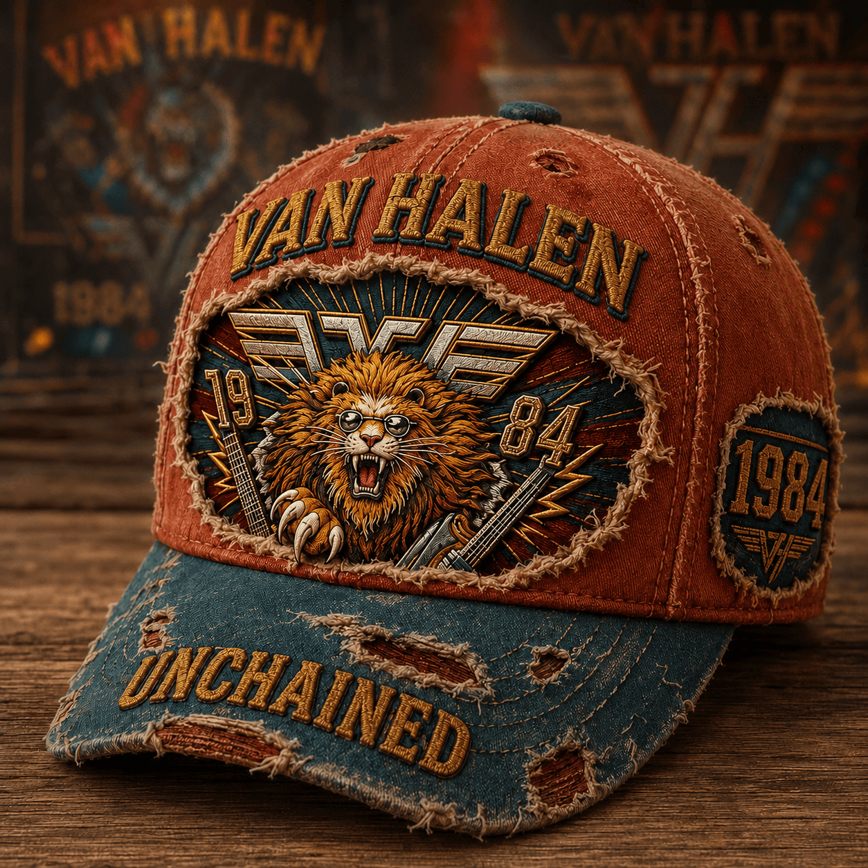 Van Halen Unchained Hat Music Enthusiast Cap Van Halen Merch Gifts For Husband - Kdjoy