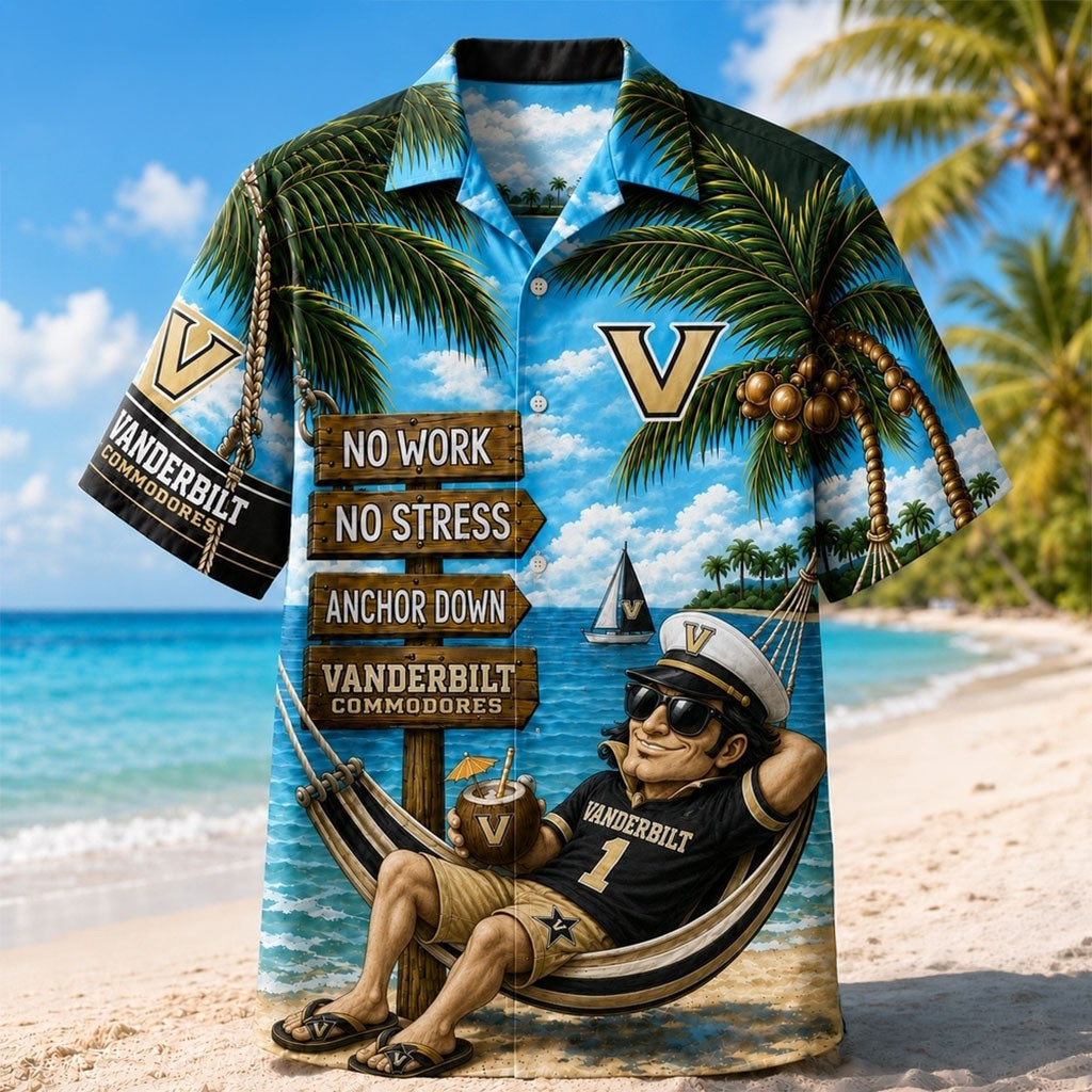 Vanderbilt Commodores No Work No Stress Hawaiian Shirt Vanderbilt Commodores Merch Fan Gifts - Kdjoy Vanderbilt Commodores No Work No Stress Hawaiian Shirt Vanderbilt Commodores Merch Fan Gifts - Kdjoy