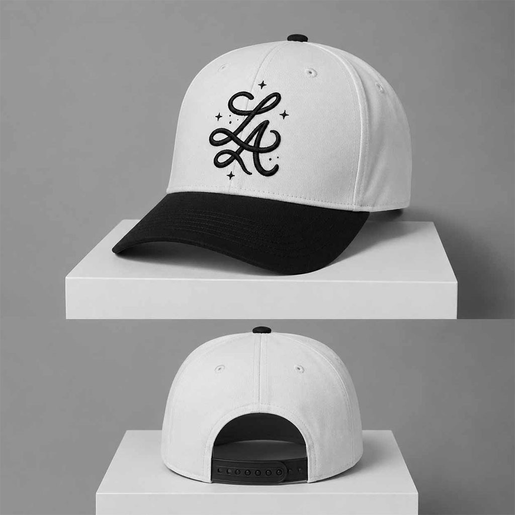 Vanessa Bryant LA Hat Embroidered Black And White Cap Gift Ideas For Friends - Kdjoy