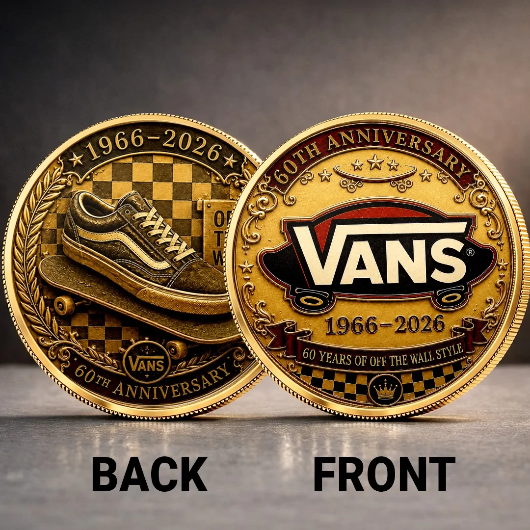 Vans 60th Anniversary Commemorative Coin 60 Years Vans Of The Walls Style Coin Vans Lovers Gift - Kdjoy
