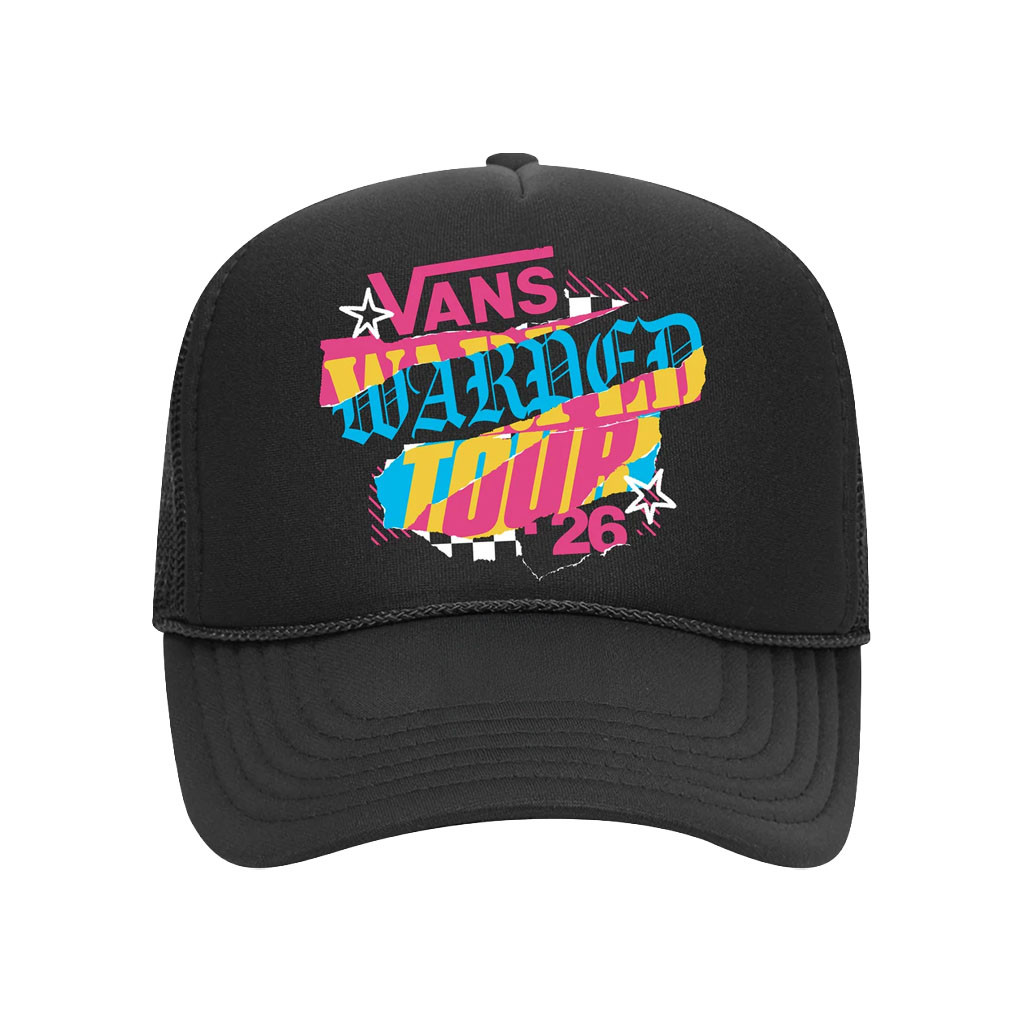 Vans Warped Tour Merch 2026 Color Pop Trucker Hat Presents For Music Lovers - Kdjoy