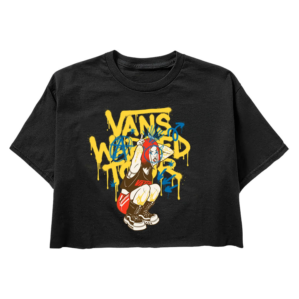 Vans Warped Tour Merch 2026 Graffiti Crop Top Music Concert Outfits Present For Sisters - Kdjoy