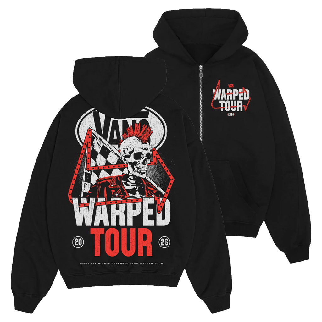 Vans Warped Tour Montreal Merch 2026 Outlaw Zip Hoodie Cool Gifts For Music Lovers - Kdjoy