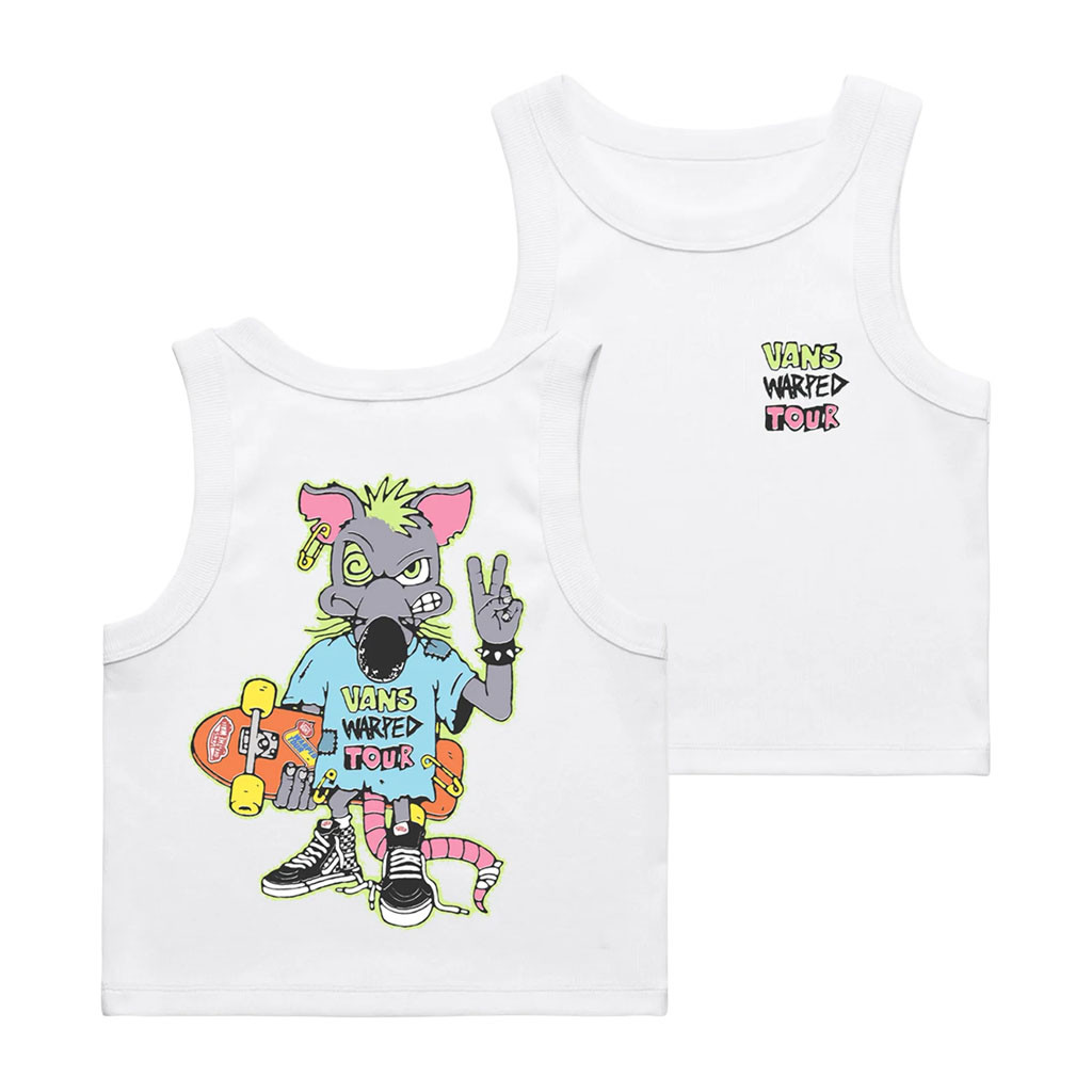 Vans Warped Tour Montreal Merch 2026 Rat Cropped Tank Top Music Lover Gift Ideas For Her - Kdjoy