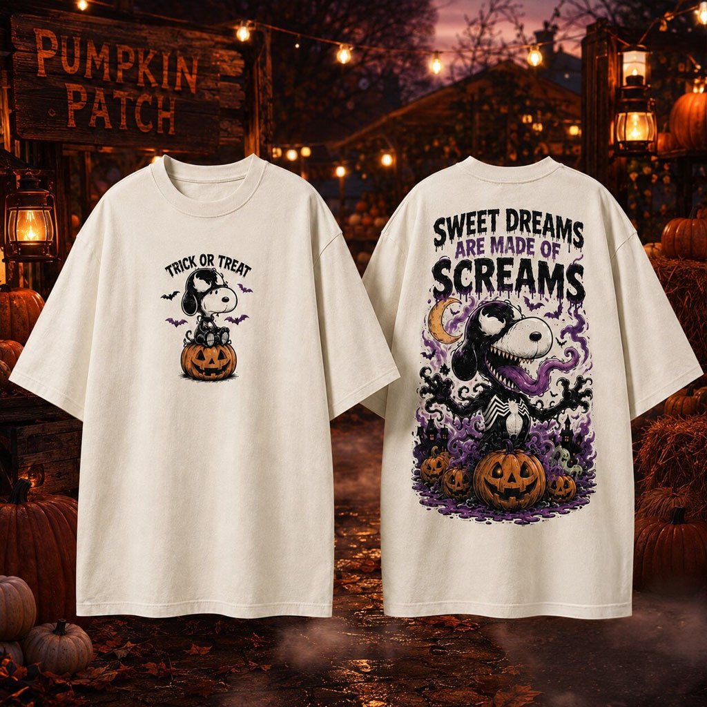 Venomized Snoopy Halloween Sweet Dreams Are Made of Screams T-Shirt Trick Or Treat Merch Gifts Venomized Snoopy Halloween Sweet Dreams Are Made of Screams T-Shirt Trick Or Treat Merch Gifts