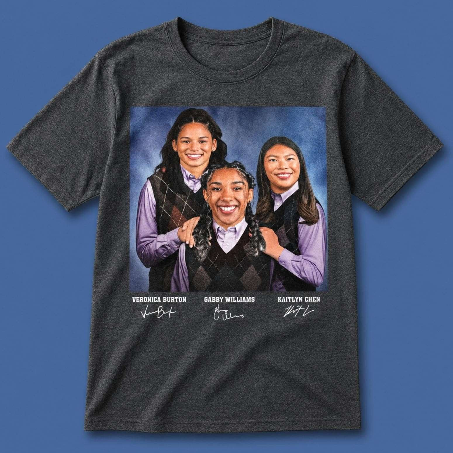 Veronica Burton Gabby Williams Kaitlyn Chen Step Brothers Shirt GS Valkyries Merch Signed - Kdjoy