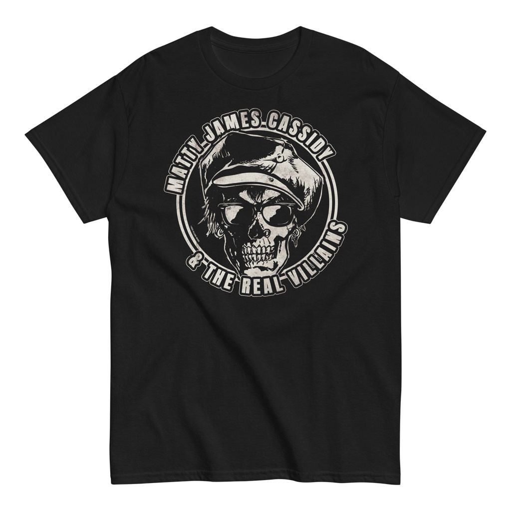Villains Merch 2026 Matty James Cassidy And The Real Villains Skull Logo T-Shirt Gift For Dudes - Kdjoy Villains Merch 2026 Matty James Cassidy And The Real Villains Skull Logo T-Shirt Gift For Dudes - Kdjoy