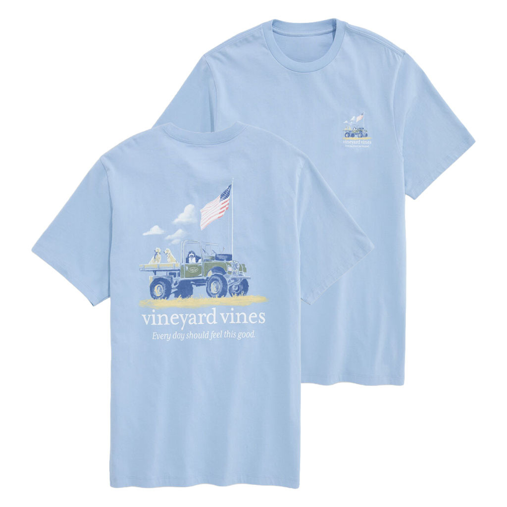 Vineyard Vines Merch 2026 Painted Americana Truck T-Shirt Best Gift For Dad - Kdjoy
