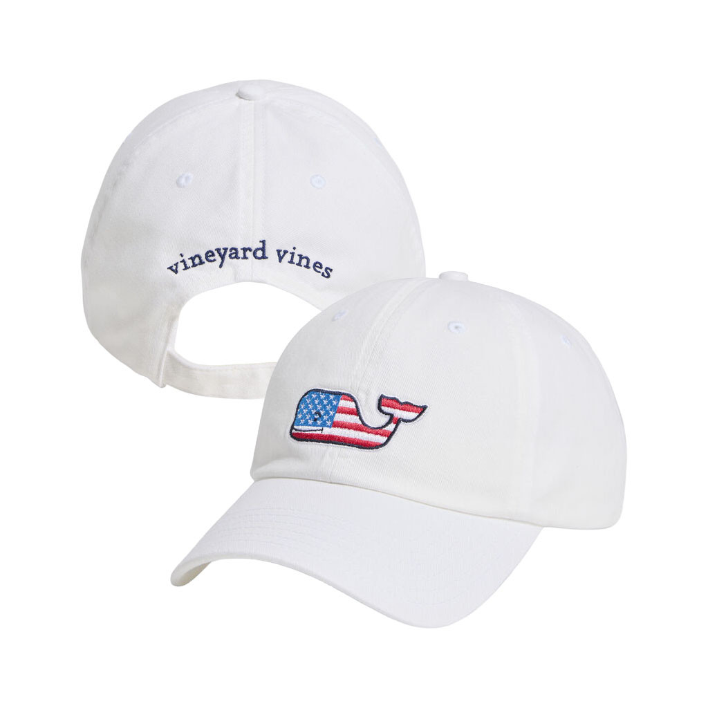 Vineyard Vines Merch 2026 Whale Patch Baseball Hat Embroidered USA Flag Hat White Gift Ideas - Kdjoy Vineyard Vines Merch 2026 Whale Patch Baseball Hat Embroidered USA Flag Hat White Gift Ideas - Kdjoy
